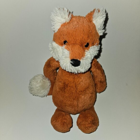 Jellycat London Bashful Fox Plush Lovey 12" Stuffed Animal Toy Bean Bag Bottom - Picture 1 of 7